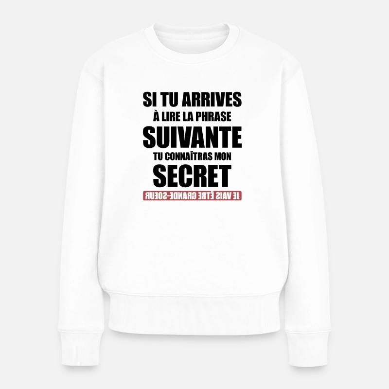 FUTURE GRANDE SOEUR - Pull Premium bio Femme - blanc