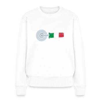 This Is How Italians Cut Carbs Fun Pizza Cutter - Frauen Premium Bio Pullover - Weiß - Vorne - Julia (174cm)