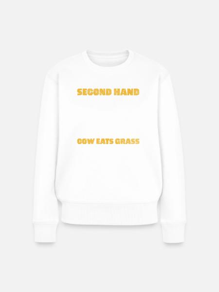 Fleischesser und Fleischliebhaber Lustiger Spruch - Frauen Premium Bio Pullover - Weiß