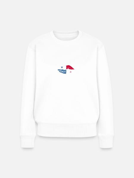 Panama Chuleta Panama Slang - Frauen Premium Bio Pullover - Weiß