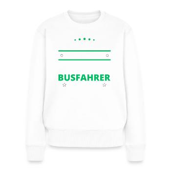 Cadeau de chauffeur de bus - deux types de... Concevoir - Pull Premium bio Femme - blanc - Devant - Julia (174cm)