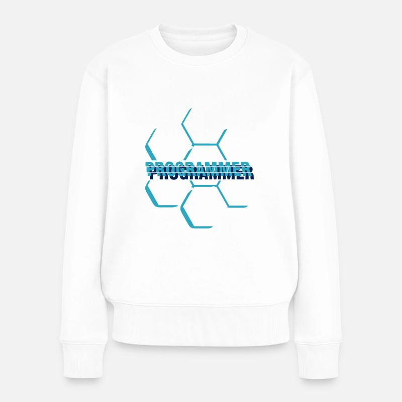 Computer programmer - Programmierer - Frauen Premium Bio Pullover - Weiß