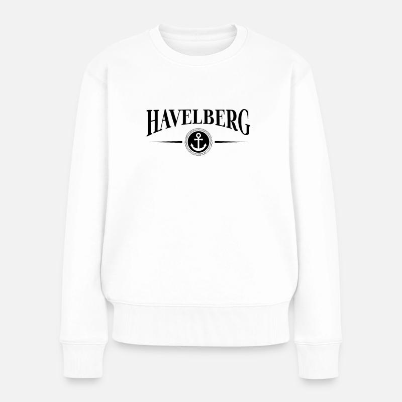 Anker und Seil - Hansestadt Havelberg - Frauen Premium Bio Pullover - Weiß