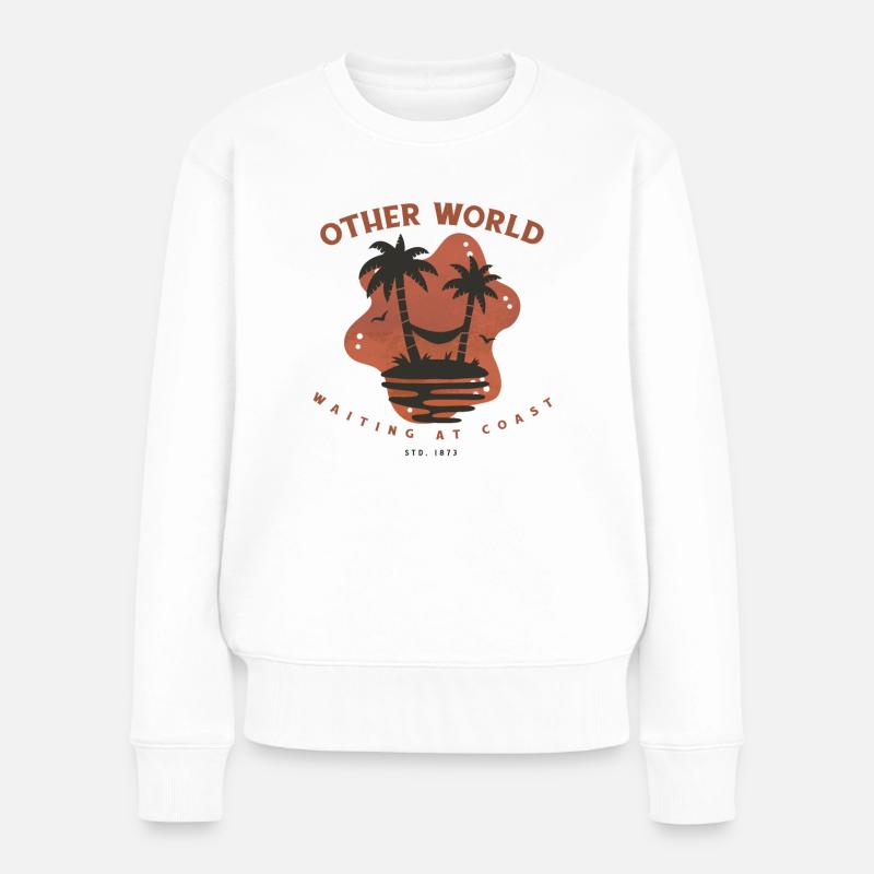 Andere Welt - Frauen Premium Bio Pullover - Weiß