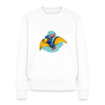 Dessin animé Ptéranodon - Pull Premium bio Femme - blanc - Devant - Julia (174cm)