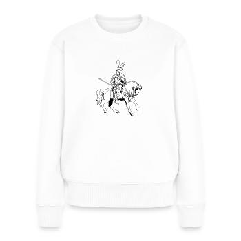 Decurio à cheval - Officier romain - Pull Premium bio Femme - blanc - Devant - Julia (174cm)