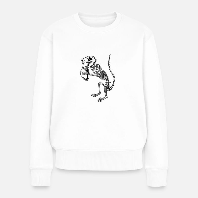 Eichhörnchen Skelett - Aestethic Goblincore - Frauen Premium Bio Pullover - Weiß