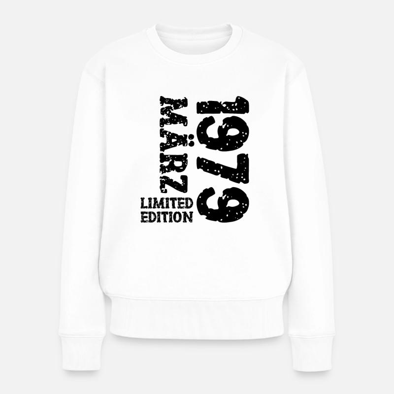 1979 März Limited Edition Geburtstag Geschenk - Frauen Premium Bio Pullover - Weiß
