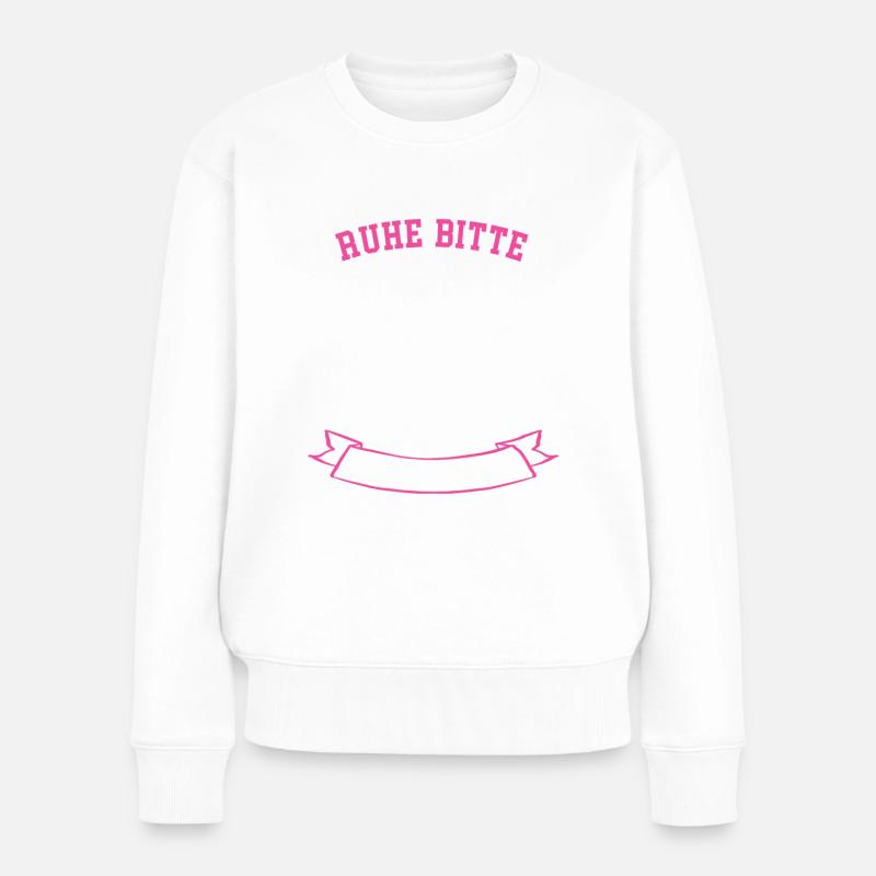 Lehrerin Spruch Lehrer Referendarin Lehrkraft Frau - Frauen Premium Bio Pullover - Weiß