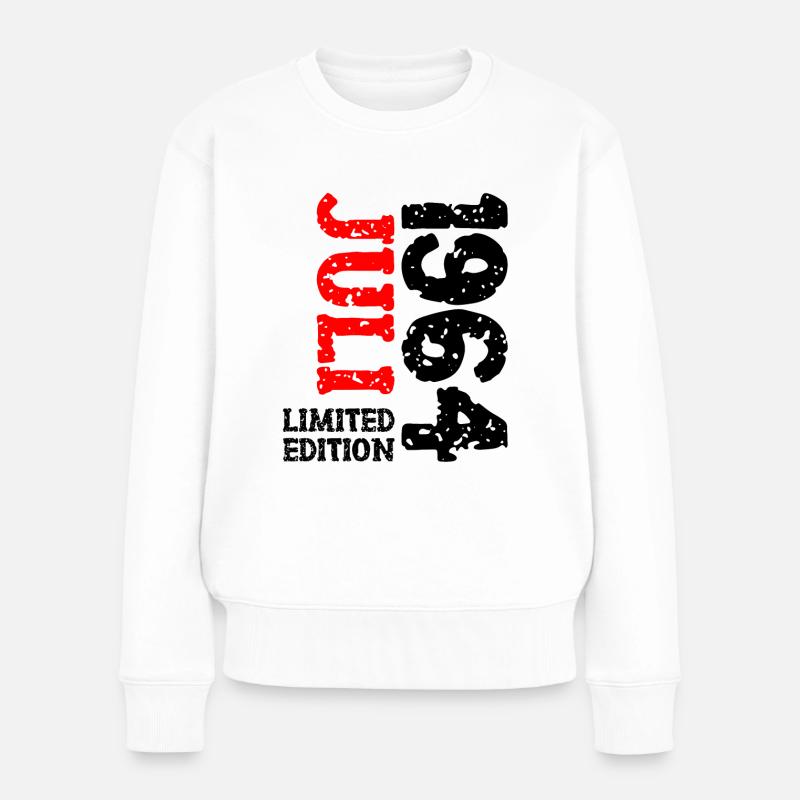 1964 Juli Limited Edition Geburtstag Geschenk - Frauen Premium Bio Pullover - Weiß