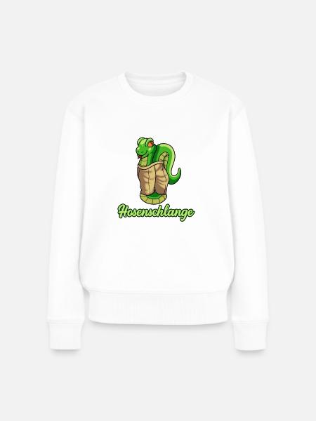 Hosenschlange - Frauen Premium Bio Pullover - Weiß