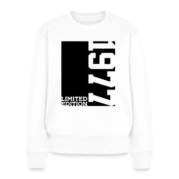 LIMITED EDITION 1977 49TH BIRTHDAY - Women's Premium Organic Jumper - white - Front - Julia (174cm)
