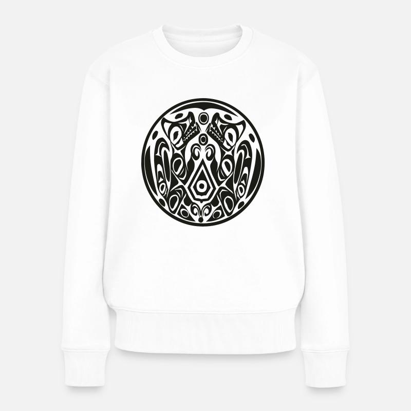 Twilight-Wolfpack Tattoo - Frauen Premium Bio Pullover - Weiß