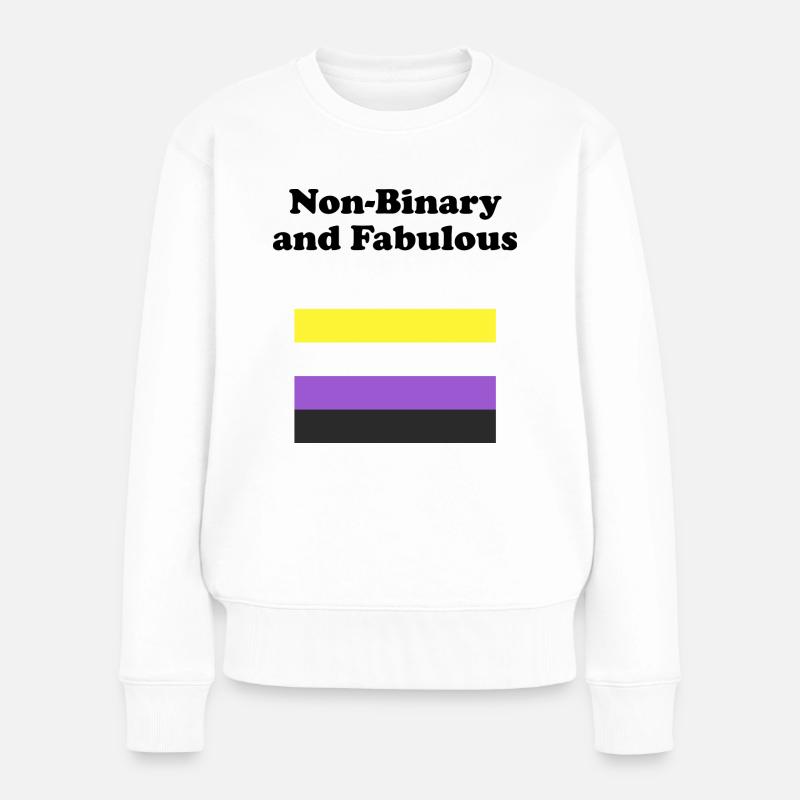 Non binaire et fabuleux - Pull Premium bio Femme - blanc
