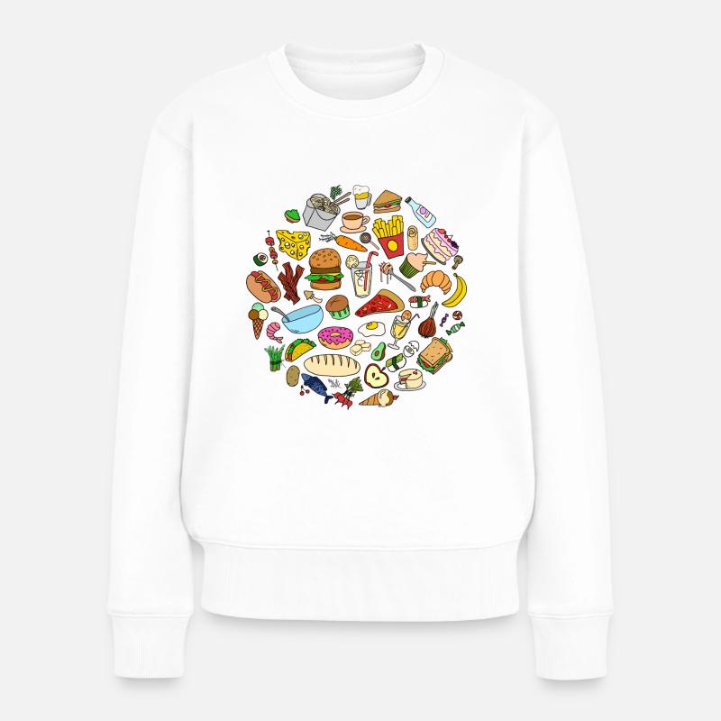 food circle - Frauen Premium Bio Pullover - Weiß