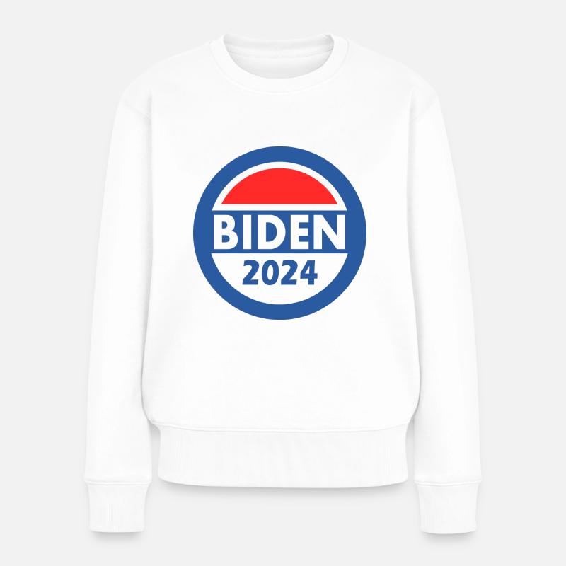Joe biden 2024 - Frauen Premium Bio Pullover - Weiß