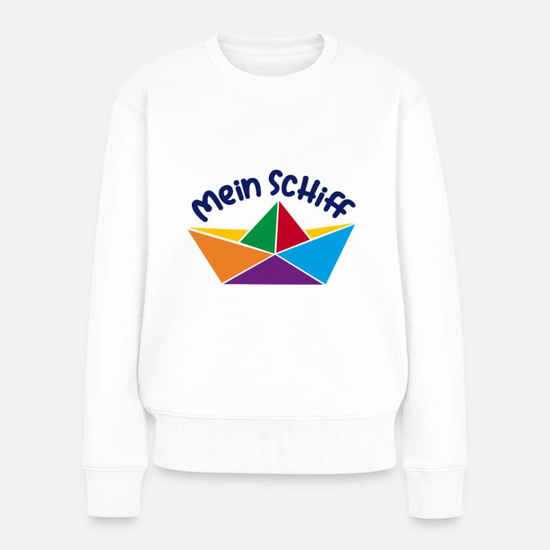 Mein Schiff - Frauen Premium Bio Pullover - Weiß