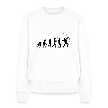 Archer Bow Sagittarius Evolution black - Women's Premium Organic Jumper - white - Front - Julia (174cm)