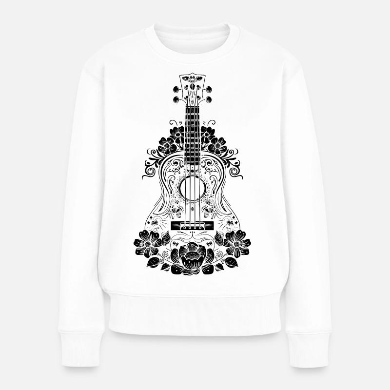 Ukulele - Frauen Premium Bio Pullover - Weiß