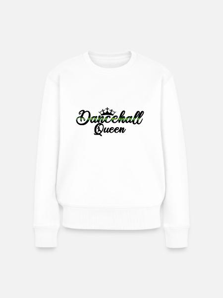 Dancehall Queen Jamaica Black - Frauen Premium Bio Pullover - Weiß
