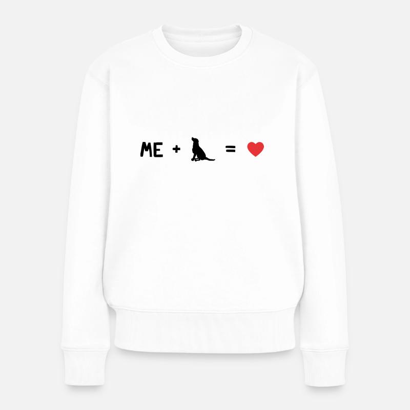 Ich und mein Hund - Frauen Premium Bio Pullover - Weiß