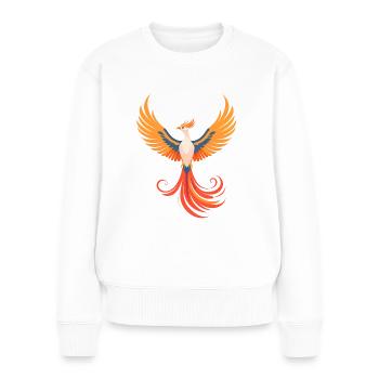 Phénix - Pull Premium bio Femme - blanc - Devant - Julia (174cm)