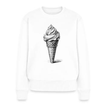 Glace molle - Pull Premium bio Femme - blanc - Devant - Julia (174cm)