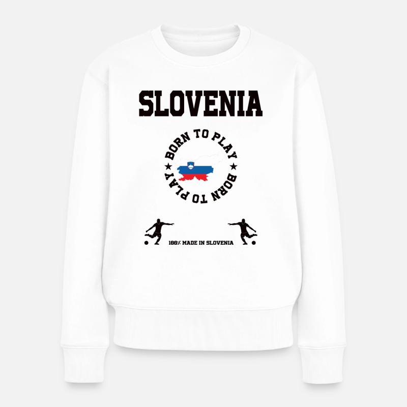Slowenien - Frauen Premium Bio Pullover - Weiß
