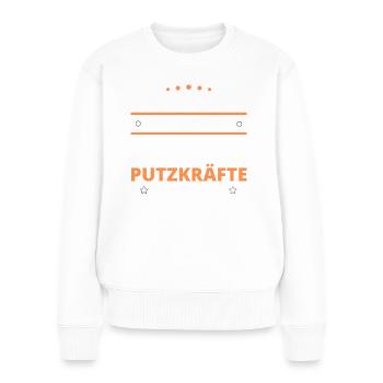 Cleaner Gift - Two Types of... Design - Women's Premium Organic Jumper - white - Front - Julia (174cm)