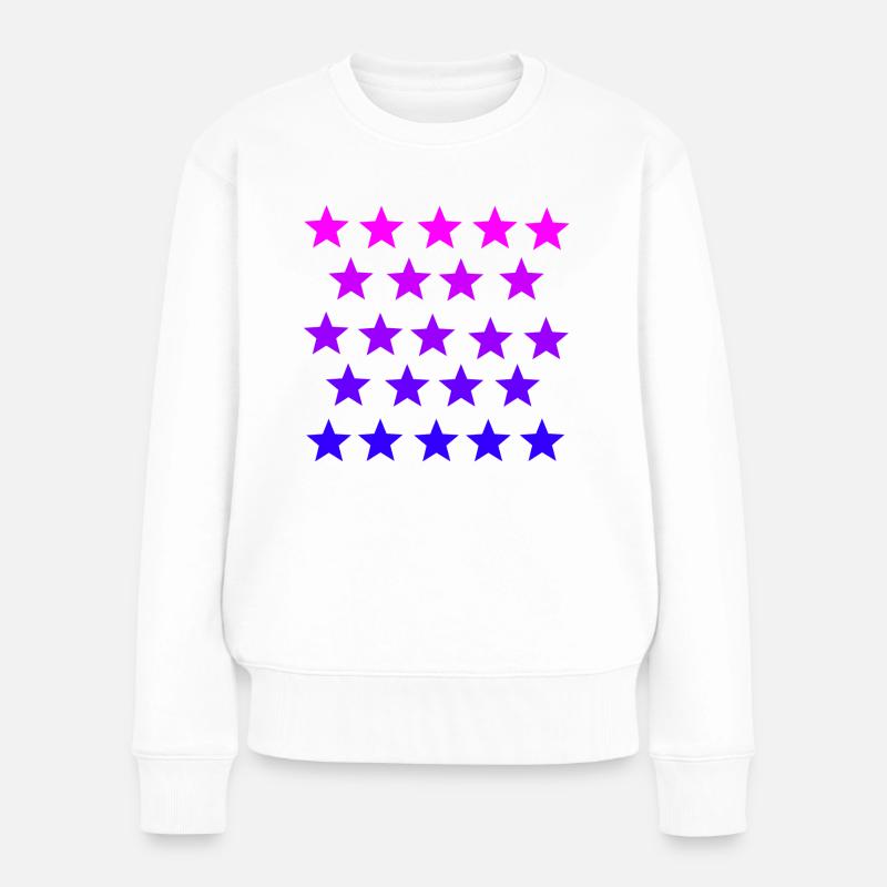 Rose Rose Violet Purple Stars idée cadeau - Pull Premium bio Femme - blanc