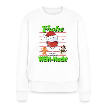 Frohe Weihnachten - Frauen Premium Bio Pullover - Weiß - Vorne - Julia (174cm)