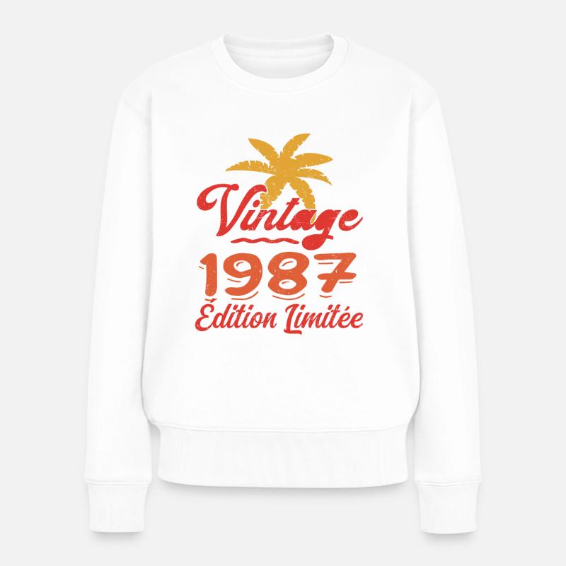 Vintage 1987 Edition Limitée - Pull Premium bio Femme - blanc