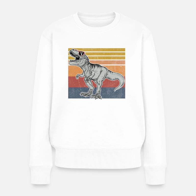 Abuelosaurus Abuelo Großvater - Frauen Premium Bio Pullover - Weiß
