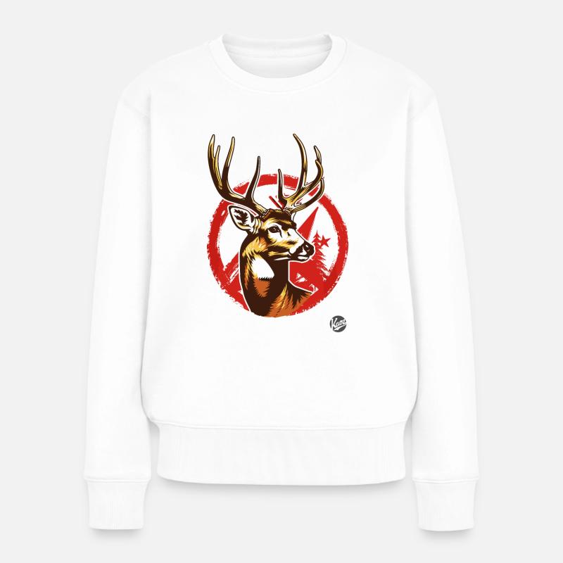 Soviétique-communiste : Propagande Hirsch - Pull Premium bio Femme - blanc