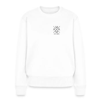 Mama est. 2025 Schwangerschaft Stolze Mama 2025 - Frauen Premium Bio Pullover - Weiß - Vorne - Julia (174cm)