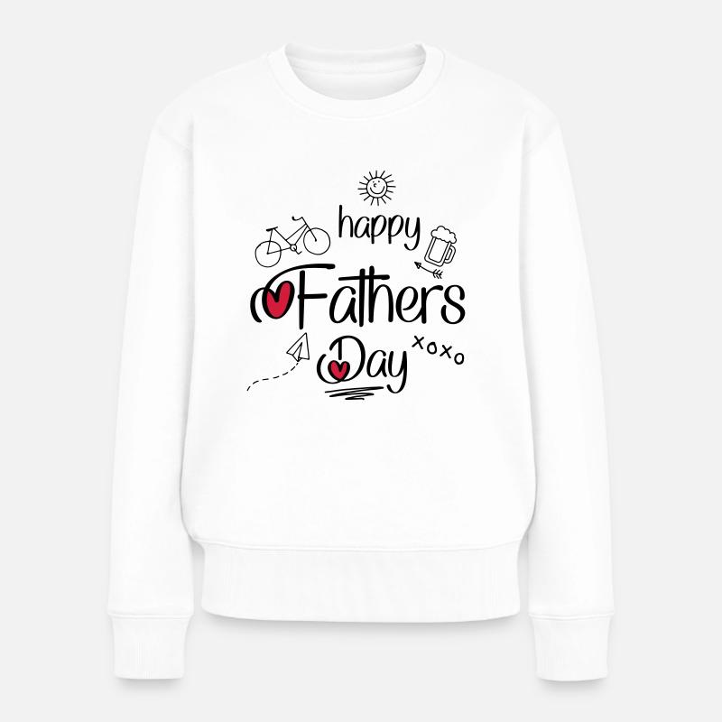 Vatertag - Frauen Premium Bio Pullover - Weiß