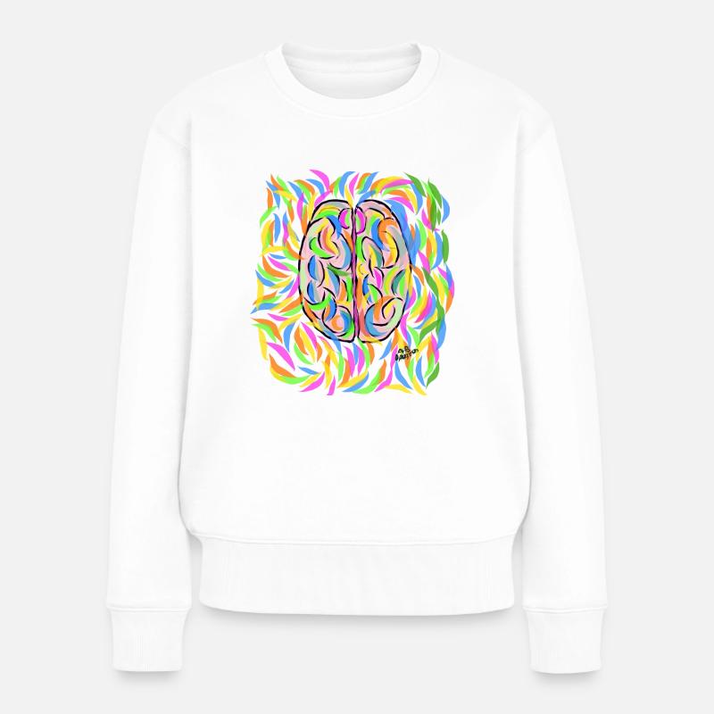 SANTÉ MENTALE - Pull Premium bio Femme - blanc
