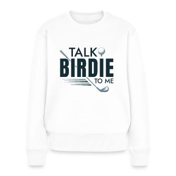 Parlez-moi de Birdie - Pull Premium bio Femme - blanc - Devant - Julia (174cm)