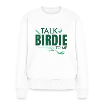 Parlez-moi de Birdie - Pull Premium bio Femme - blanc - Devant - Julia (174cm)