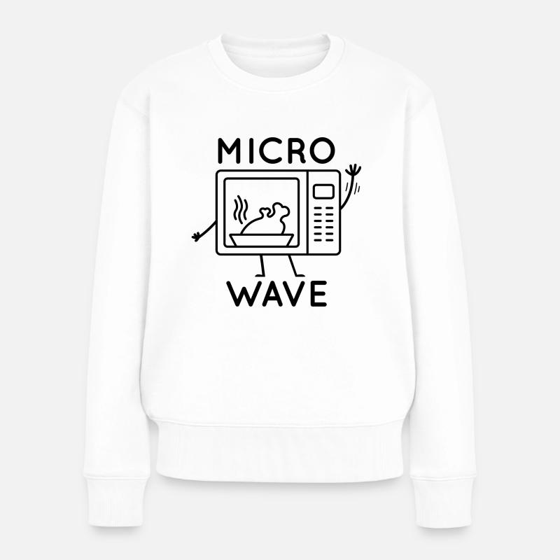 Mikrowelle - Frauen Premium Bio Pullover - Weiß