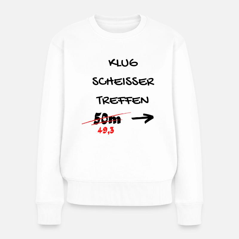 Klugscheisser Treffen - Frauen Premium Bio Pullover - Weiß