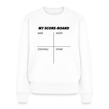 Mon tableau d’affichage – parfait pour l’enterrement de vie de garçon - Pull Premium bio Femme - blanc - Devant - Julia (174cm)