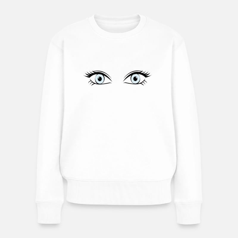Auge - Frauen Premium Bio Pullover - Weiß