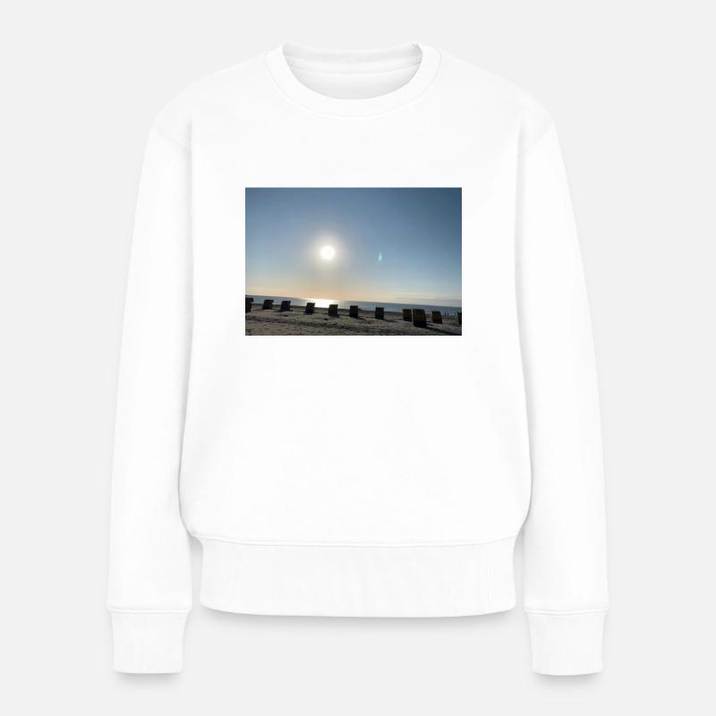 sehnsucht ostsee - Frauen Premium Bio Pullover - Weiß