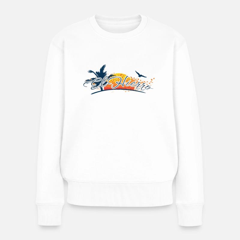 El Hierro 2026 - Kanaren - Spanien - Frauen Premium Bio Pullover - Weiß