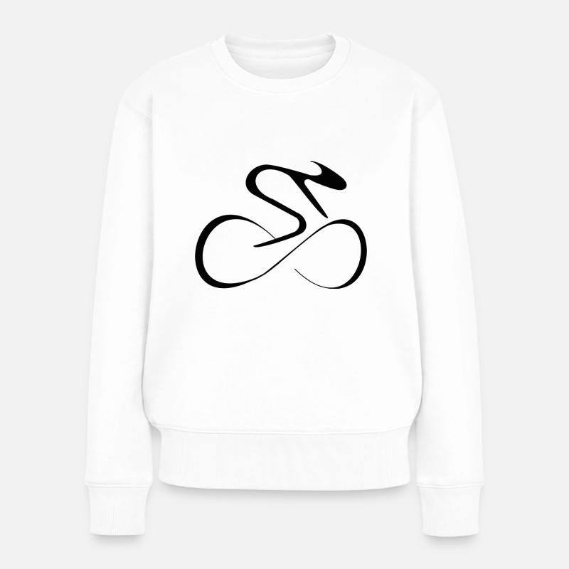 Fahrrad Rennrad - Frauen Premium Bio Pullover - Weiß