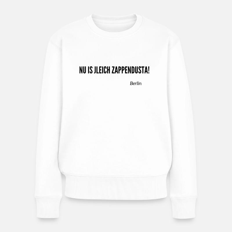 Berliner Schnauze - Frauen Premium Bio Pullover - Weiß