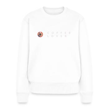 AMATEUR DE CAFÉ - Pull Premium bio Femme - blanc - Devant - Julia (174cm)