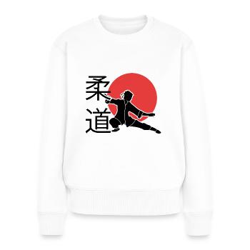 Judo. Judo-Geschenkidee. Kampfsport-Geschenk. - Frauen Premium Bio Pullover - Weiß - Vorne - Julia (174cm)
