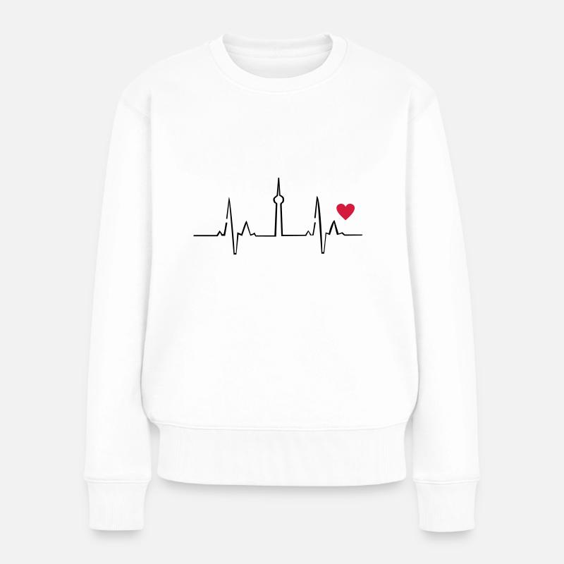 Berlin - Frauen Premium Bio Pullover - Weiß